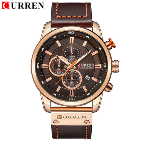 CURREN Men Analog Digital Leather Sports Watches Luxury Brand Men's Army Military Watch Man Quartz Clock Relogio Masculino 8291