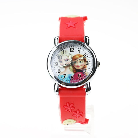 Princess Elsa Children Watches Electronic Colorful Light Source Child Watch Girls Birthday Party Kids Gift Clock Childrens Wrist