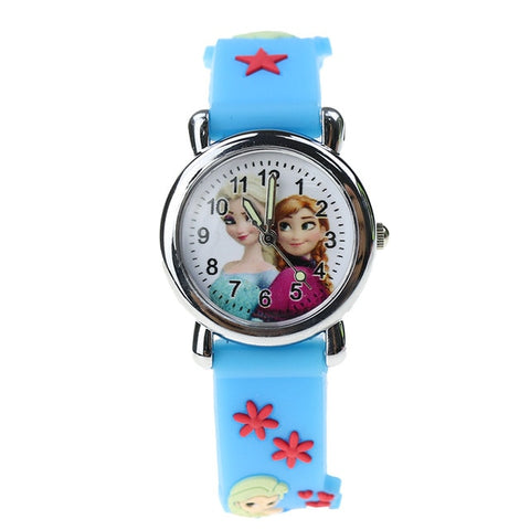 Princess Elsa Children Watches Electronic Colorful Light Source Child Watch Girls Birthday Party Kids Gift Clock Childrens Wrist