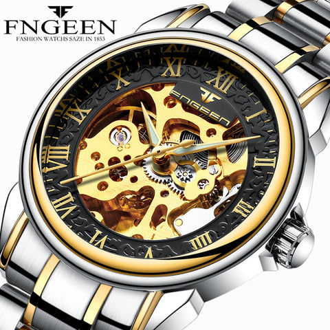 Men Watch Automatic Mechanical Watches Male BusinessTourbillon Clock  Fashion Skeleton Watch Brand Wristwatch Relogio Masculino