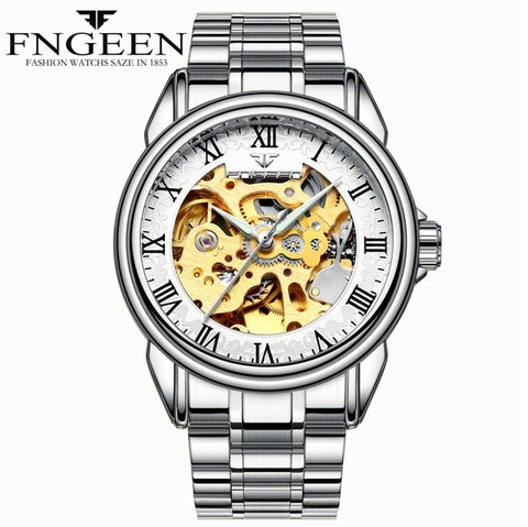 Men Watch Automatic Mechanical Watches Male BusinessTourbillon Clock  Fashion Skeleton Watch Brand Wristwatch Relogio Masculino