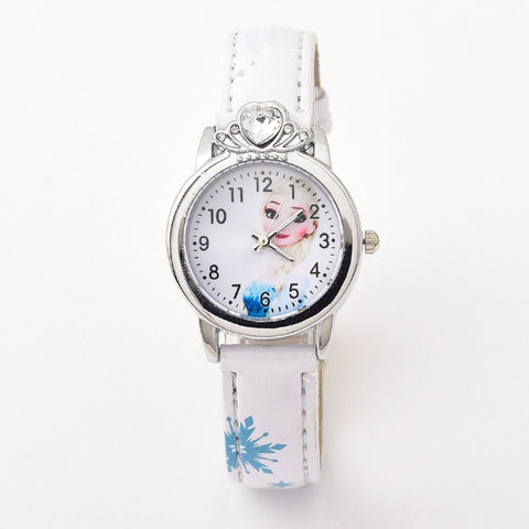 New Style Princess Elsa Child Watches Cartoon Anna Crystal Princess Kids Watch For Girls Student Children Clock Wrist Watches