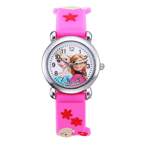 JOYROX Children Wrist Watch Princess Elsa Cute Silicone Kid Watches Gift Child Cartoon Watch Quartz Clock Relojes Relogio