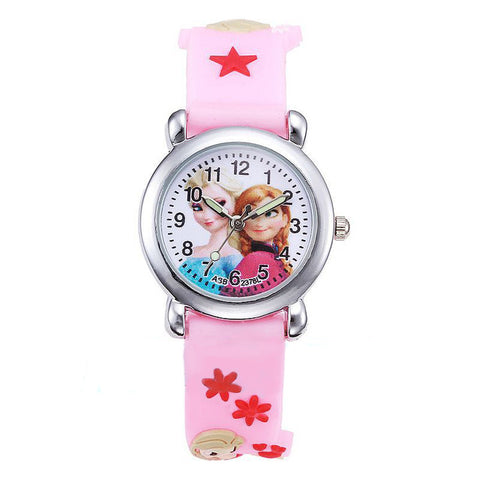 JOYROX Children Wrist Watch Princess Elsa Cute Silicone Kid Watches Gift Child Cartoon Watch Quartz Clock Relojes Relogio