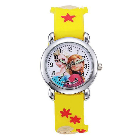 JOYROX Children Wrist Watch Princess Elsa Cute Silicone Kid Watches Gift Child Cartoon Watch Quartz Clock Relojes Relogio