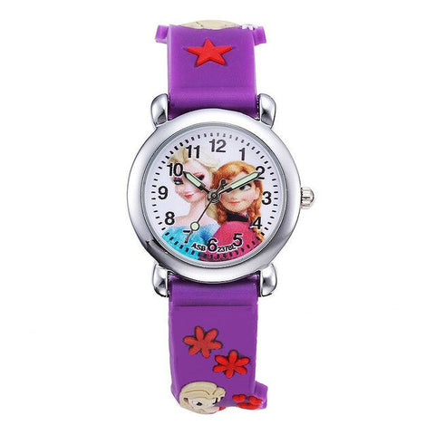 JOYROX Children Wrist Watch Princess Elsa Cute Silicone Kid Watches Gift Child Cartoon Watch Quartz Clock Relojes Relogio