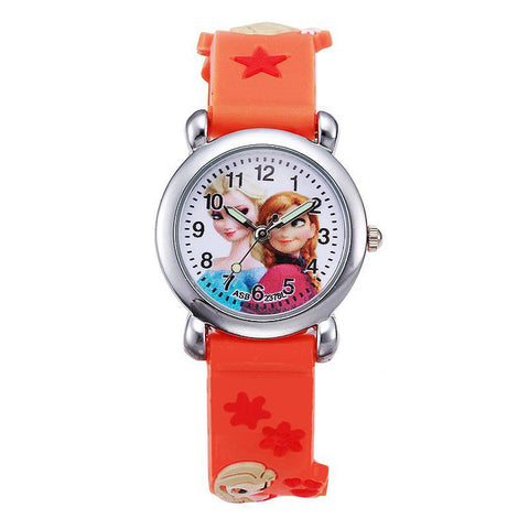 JOYROX Children Wrist Watch Princess Elsa Cute Silicone Kid Watches Gift Child Cartoon Watch Quartz Clock Relojes Relogio