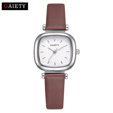 Exquisite Small Women Dress Watches Retro Leather Female Clock Top Brand Women's Fashion Mini Design Bracelet Wristwatches Clock