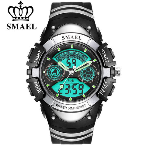 SMAEL Children LED Display Digital Watch 30M Waterproof Kids Sport Watches Multifunction Electronic boy&Girl Student Wrist Watch