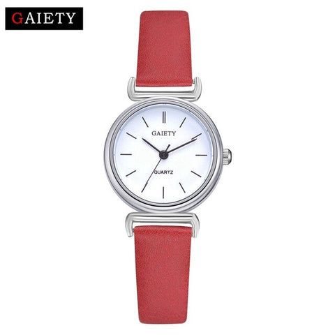 Fashion Exquisite Small Simple Women Dress Watch Leather Female Clock Women's Mini Design Wristwatch Clock Relogio Feminino