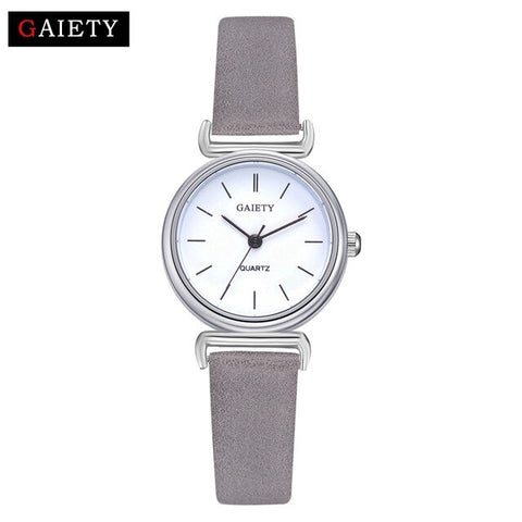 Fashion Exquisite Small Simple Women Dress Watch Leather Female Clock Women's Mini Design Wristwatch Clock Relogio Feminino