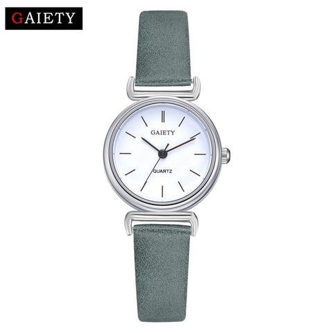 Fashion Exquisite Small Simple Women Dress Watch Leather Female Clock Women's Mini Design Wristwatch Clock Relogio Feminino