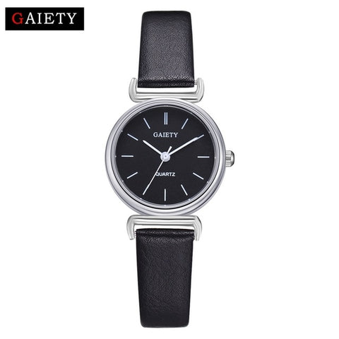 Fashion Exquisite Small Simple Women Dress Watch Leather Female Clock Women's Mini Design Wristwatch Clock Relogio Feminino