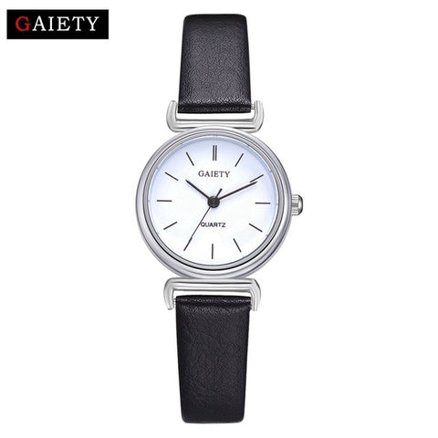 Fashion Exquisite Small Simple Women Dress Watch Leather Female Clock Women's Mini Design Wristwatch Clock Relogio Feminino