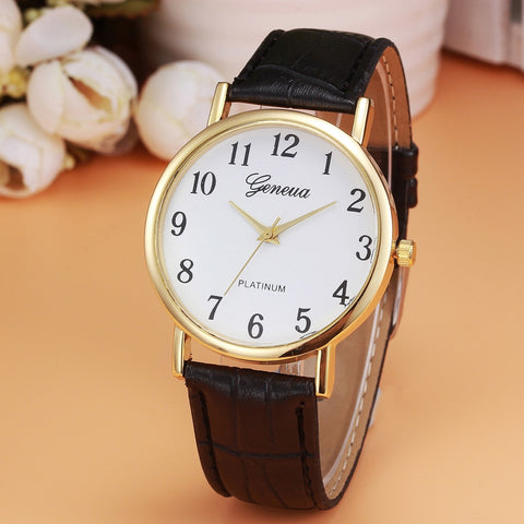 Women relojes mujer 2018 Hotting Fashion Women Faux Leather Analog Quartz Wrist Watch Women Bracelet Watch Ladies Clock &Ff