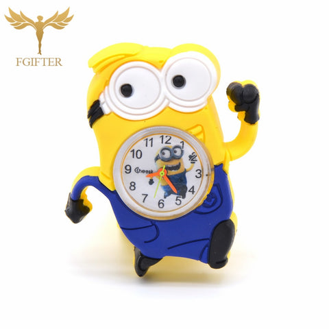 2019 Boy Watch Child's Cartoon Watch Running Yellow Man Case Quartz Wrist Watches for Boys Baby kids Gifts