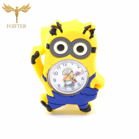 2019 Boy Watch Child's Cartoon Watch Running Yellow Man Case Quartz Wrist Watches for Boys Baby kids Gifts