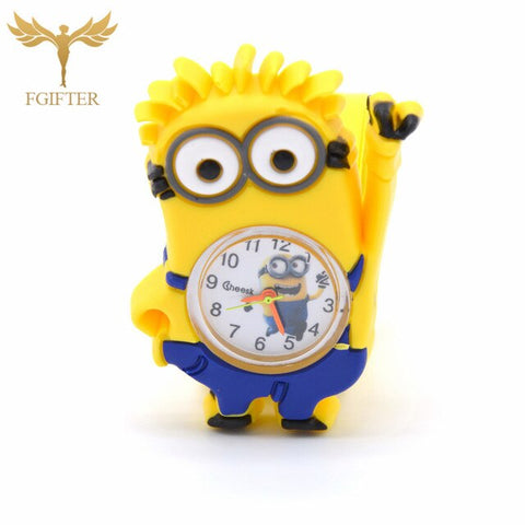 2019 Boy Watch Child's Cartoon Watch Running Yellow Man Case Quartz Wrist Watches for Boys Baby kids Gifts