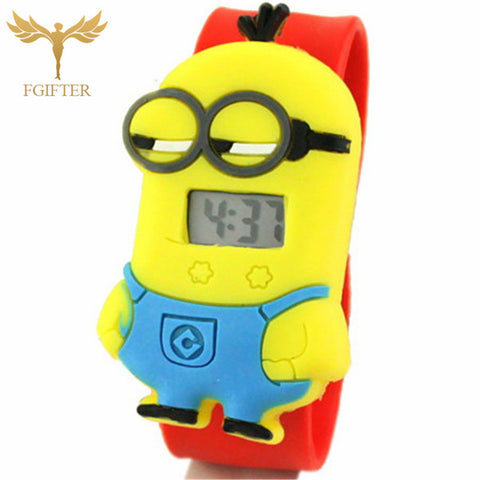 2019 Boy Watch Child's Cartoon Watch Running Yellow Man Case Quartz Wrist Watches for Boys Baby kids Gifts