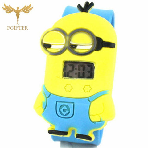 2019 Boy Watch Child's Cartoon Watch Running Yellow Man Case Quartz Wrist Watches for Boys Baby kids Gifts