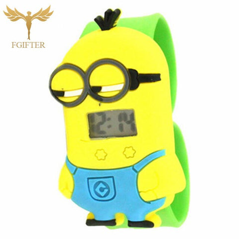 2019 Boy Watch Child's Cartoon Watch Running Yellow Man Case Quartz Wrist Watches for Boys Baby kids Gifts