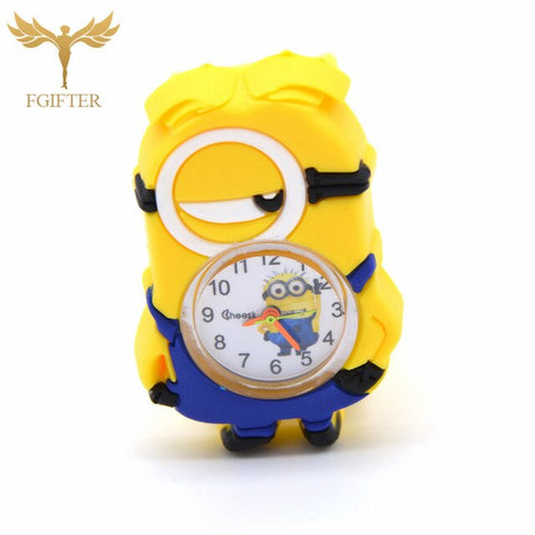 2019 Boy Watch Child's Cartoon Watch Running Yellow Man Case Quartz Wrist Watches for Boys Baby kids Gifts