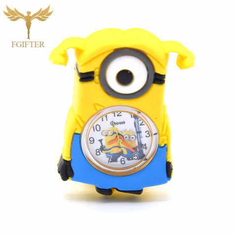 2019 Boy Watch Child's Cartoon Watch Running Yellow Man Case Quartz Wrist Watches for Boys Baby kids Gifts