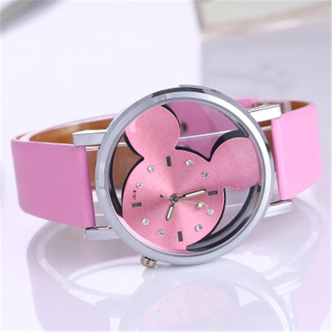 2019 Mickey Mouse watch double-sided hollowed Mickey watch Mickey Mouse children's Watch montre homme horloges vrouwen