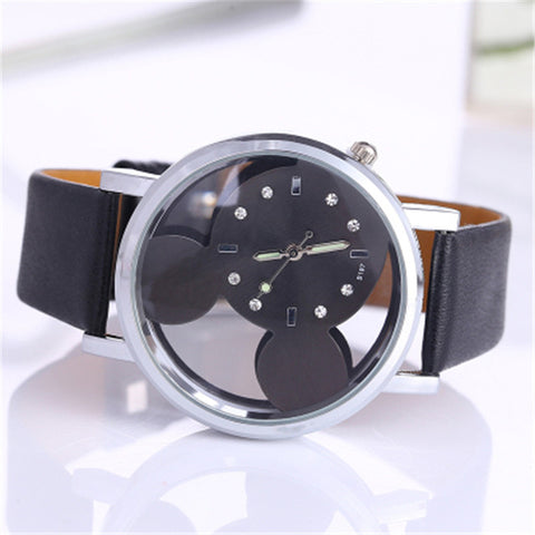 2019 Mickey Mouse watch double-sided hollowed Mickey watch Mickey Mouse children's Watch montre homme horloges vrouwen