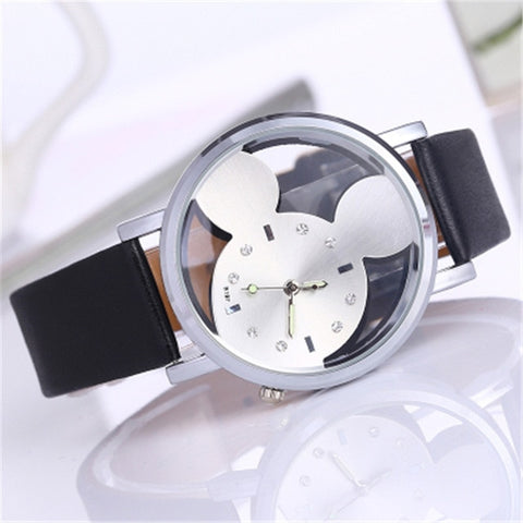 2019 Mickey Mouse watch double-sided hollowed Mickey watch Mickey Mouse children's Watch montre homme horloges vrouwen