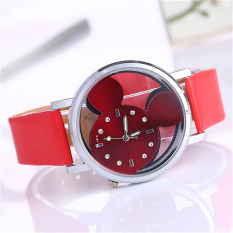 2019 Mickey Mouse watch double-sided hollowed Mickey watch Mickey Mouse children's Watch montre homme horloges vrouwen