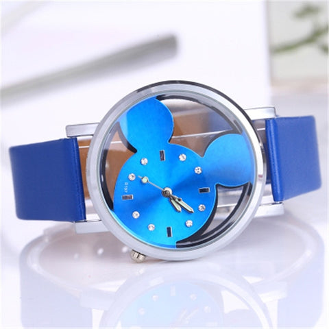 2019 Mickey Mouse watch double-sided hollowed Mickey watch Mickey Mouse children's Watch montre homme horloges vrouwen