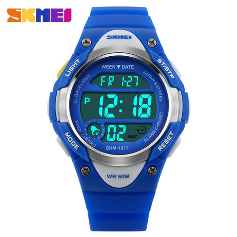 SKMEI Outdoor Sports Kids Watches Boy Alarm Digital Watch Children Stopwatch Waterproof Girls Wristwatches montre enfant 1077