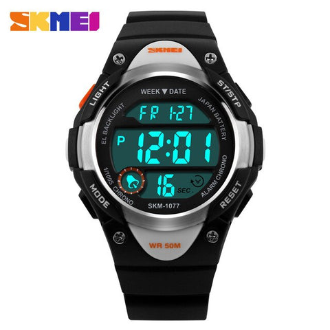 SKMEI Outdoor Sports Kids Watches Boy Alarm Digital Watch Children Stopwatch Waterproof Girls Wristwatches montre enfant 1077