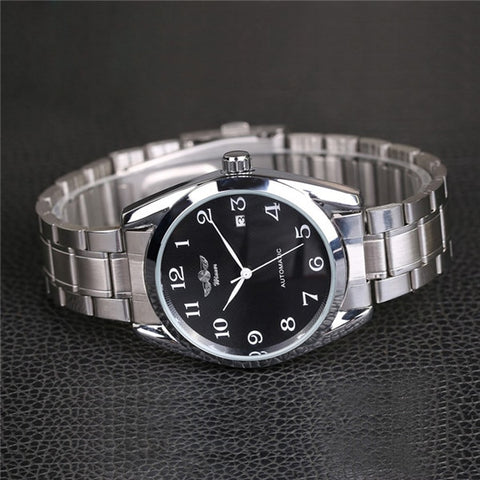 Top Luxury Brand Men Automatic Mechanical Wrist Watches Stainless Steel Business man Watch Male Clock Business Men Wrist Watch