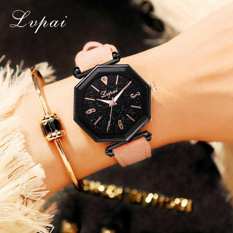 Lvpai Women's Luxury Bracelet Watches Fashion Women's Dress Fashion Womens Watches Geneva Silica Analog Band Quartz Watch