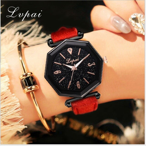 Lvpai Women's Luxury Bracelet Watches Fashion Women's Dress Fashion Womens Watches Geneva Silica Analog Band Quartz Watch