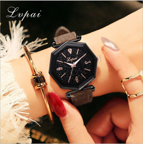 Lvpai Women's Luxury Bracelet Watches Fashion Women's Dress Fashion Womens Watches Geneva Silica Analog Band Quartz Watch