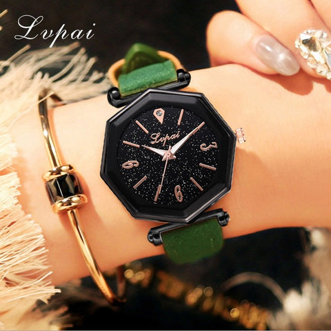 Lvpai Women's Luxury Bracelet Watches Fashion Women's Dress Fashion Womens Watches Geneva Silica Analog Band Quartz Watch