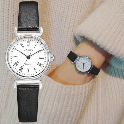 Exquisite Small Women Dress Watches Retro Leather Female Clock Top Brand Women's Fashion Mini Design Bracelet Wristwatches Clock