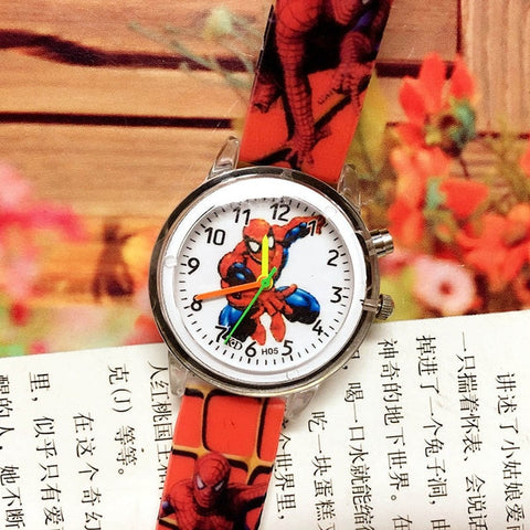 2019 Spiderman Children Watches Cartoon Electronic Colorful Light Source Child Watch Boys Birthday Party Kids Gift Clock Wrist