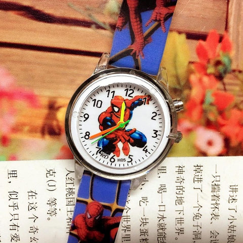 2019 Spiderman Children Watches Cartoon Electronic Colorful Light Source Child Watch Boys Birthday Party Kids Gift Clock Wrist