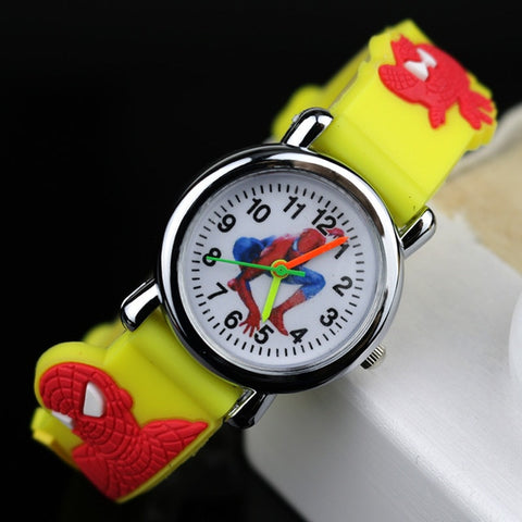 2019 Spiderman Children Watches Cartoon Electronic Colorful Light Source Child Watch Boys Birthday Party Kids Gift Clock Wrist