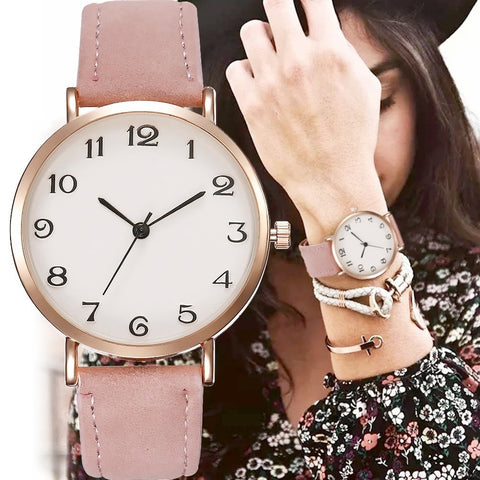 2019 Style Fashion Women's Luxury Leather Band Analog Quartz WristWatch Golden Ladies Watch Women Dress Reloj Mujer Black Clock