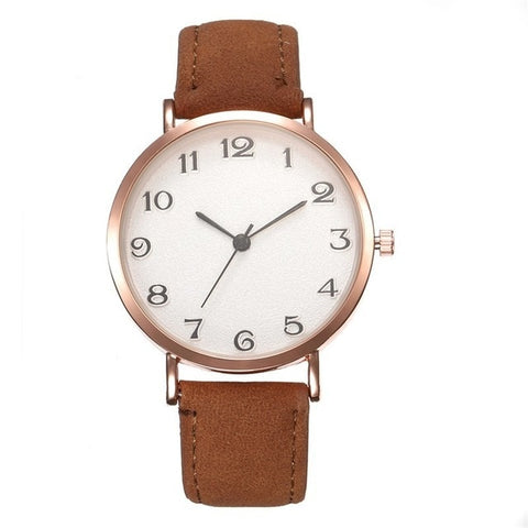 2019 Style Fashion Women's Luxury Leather Band Analog Quartz WristWatch Golden Ladies Watch Women Dress Reloj Mujer Black Clock