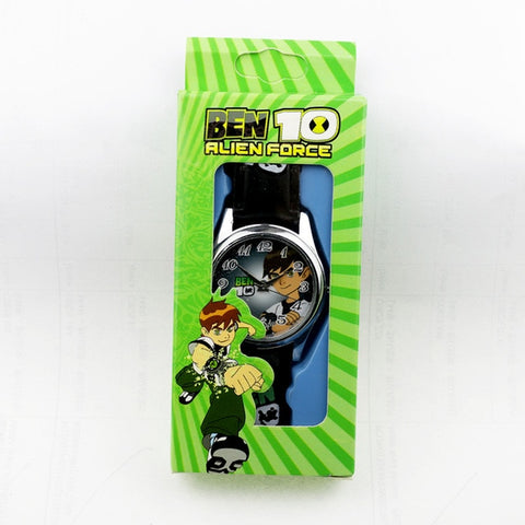 Children's Cartoon Batman Kids Watch Spiderman Ben 10 Supreman Child Watch Boys Leather Strap Quartz Watch Reloj Nino Boy Gift