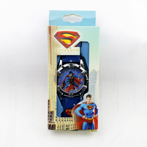 Children's Cartoon Batman Kids Watch Spiderman Ben 10 Supreman Child Watch Boys Leather Strap Quartz Watch Reloj Nino Boy Gift