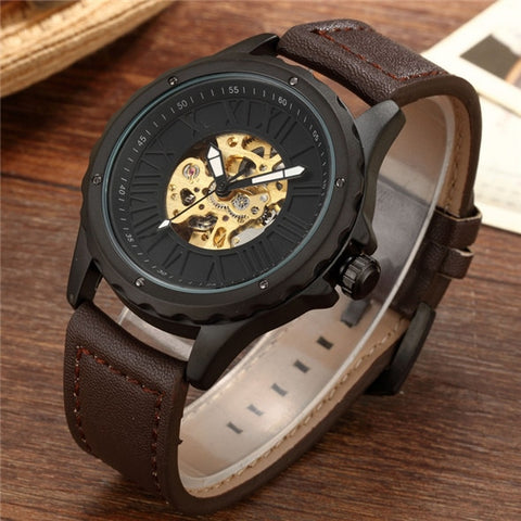 Automatic Self Winding Mens Watch Dropshipping Men's Mechanical Skeleton Watches New Arrival Sport Watches Luxury Brand Clock