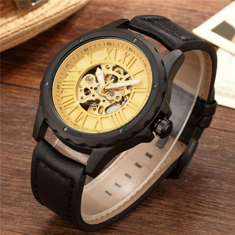 Automatic Self Winding Mens Watch Dropshipping Men's Mechanical Skeleton Watches New Arrival Sport Watches Luxury Brand Clock