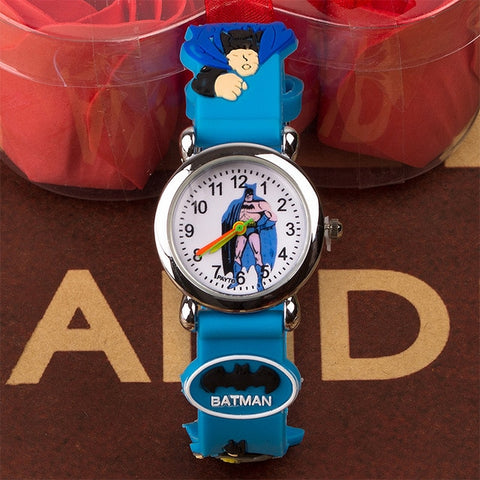 Batman Children Watches Kids Quartz Wristwatches Waterproof Jelly Kids Clock boys girls Students watch Relogio kol saati